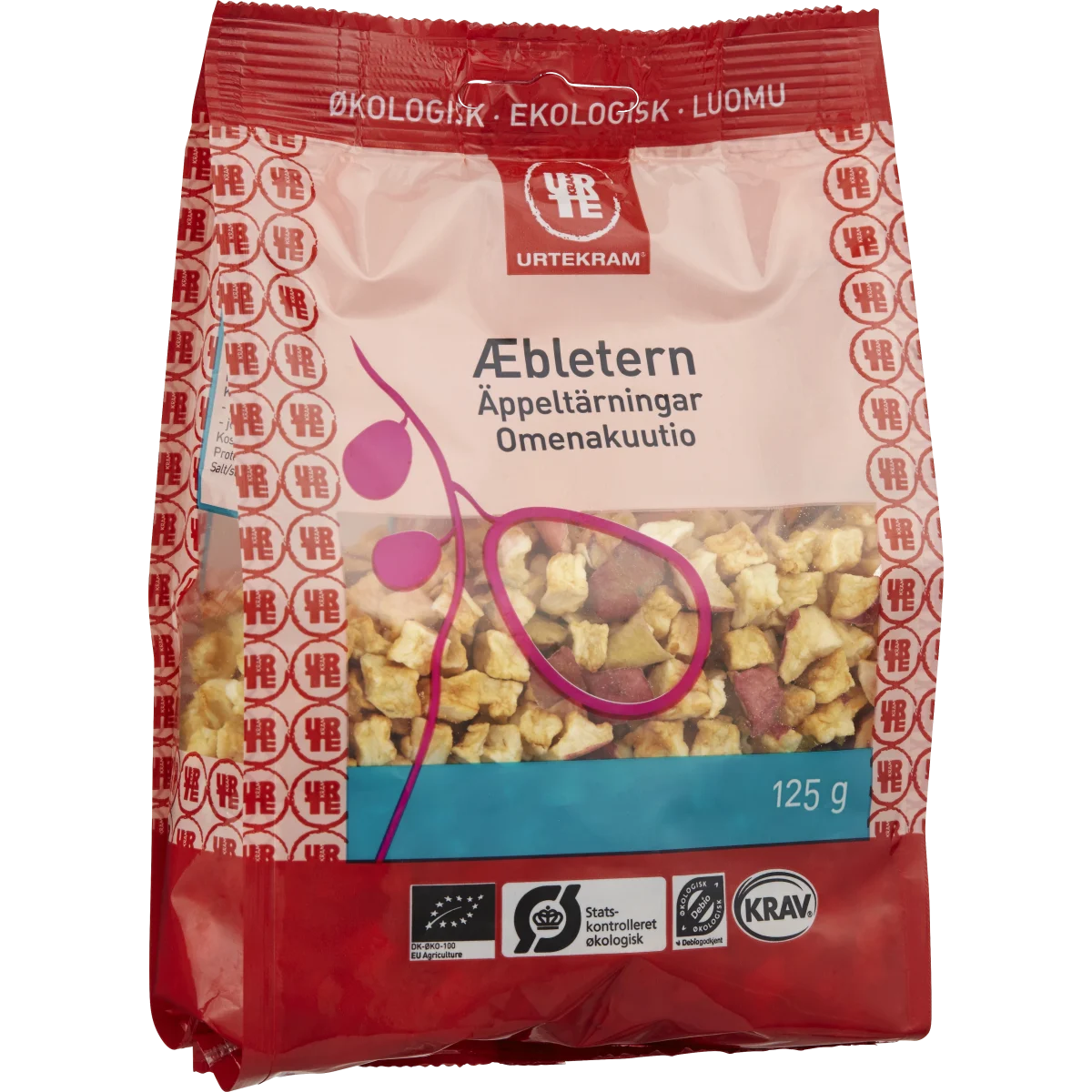Urtekram Äppeltärningar Eko 125 g