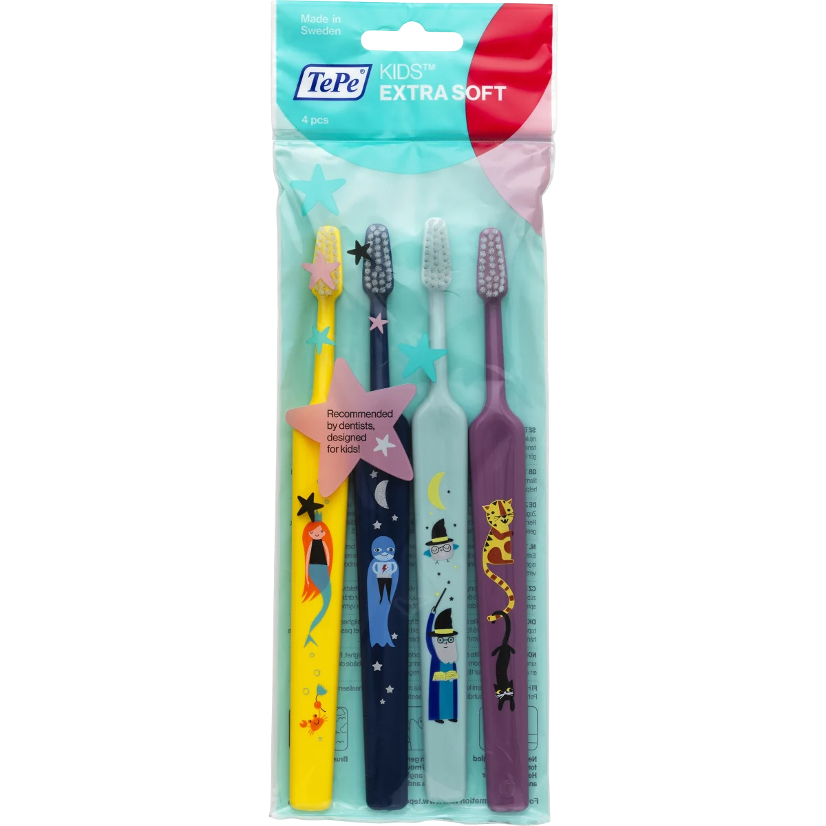 TePe Kids Extra Soft Tandborste 6+ år 4 st