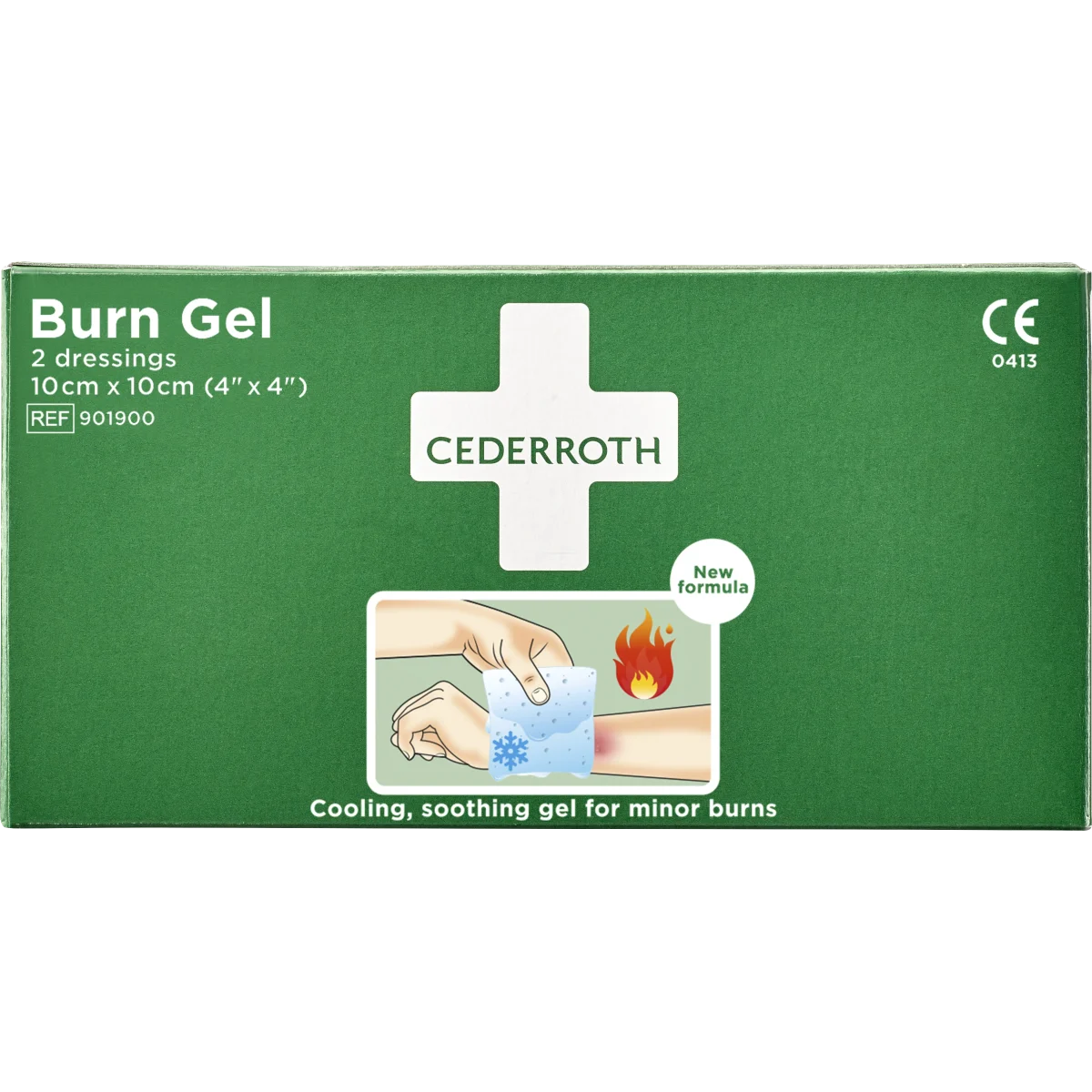 Cederroth First Aid Burn Gel Dressing 2 kompresser 10x10 cm