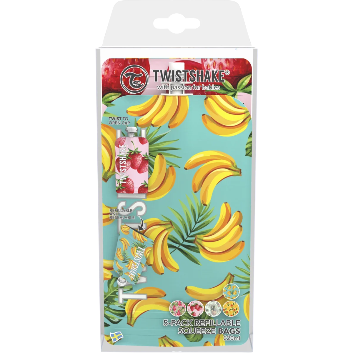 Twistshake Squeeze Bag 5x220 ml Fruit