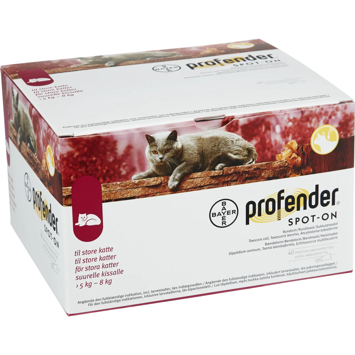 Profender Spot-on, lösning 96mg/24mg Pipetter i blisterförpackning, 40st (40x1,12ml)