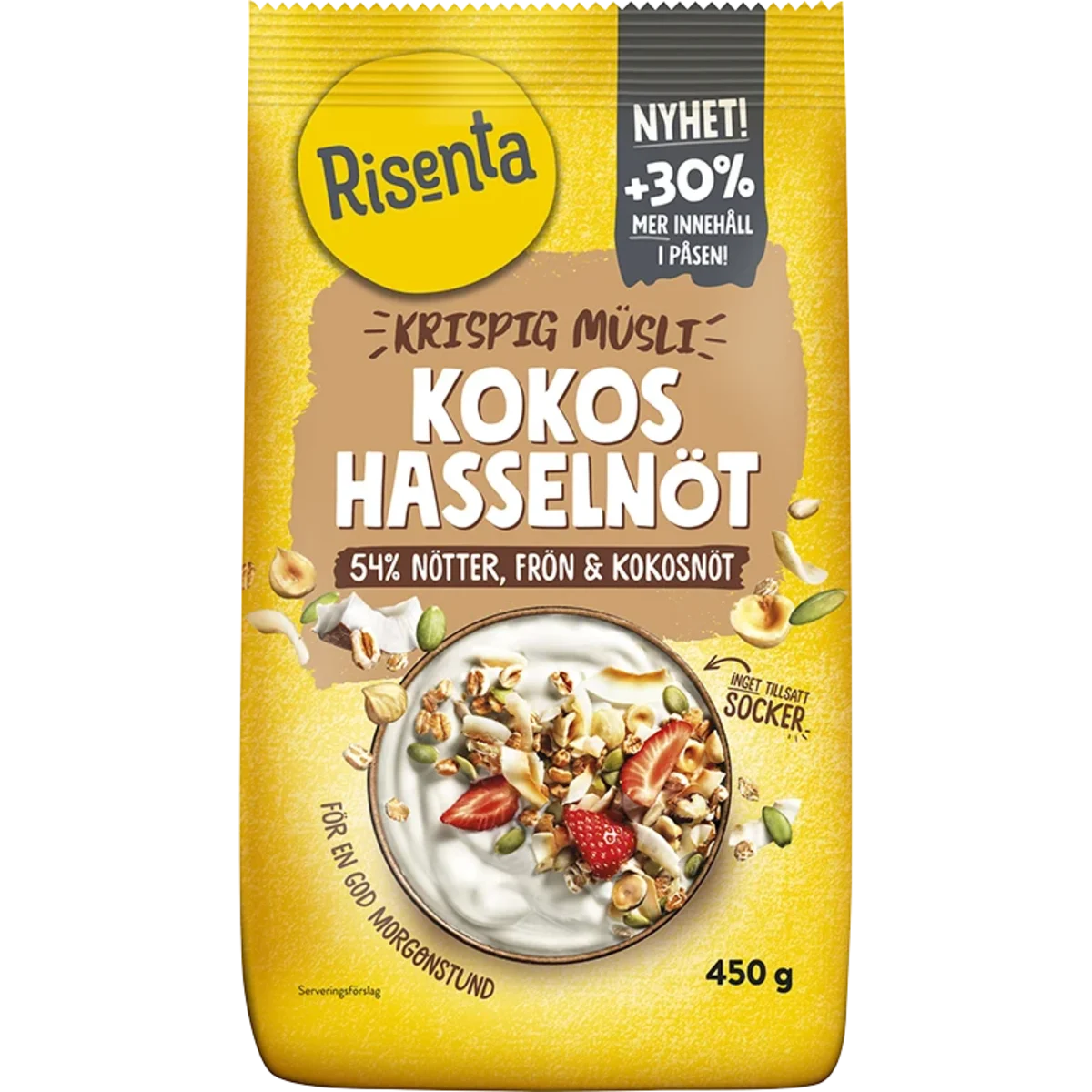 Risenta Krispig Müsli Kokos Hasselnöt 450 g