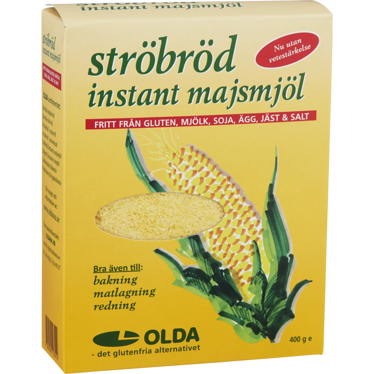 Olda Ströbröd Instant Majsmjöl Glutenfritt 400 g
