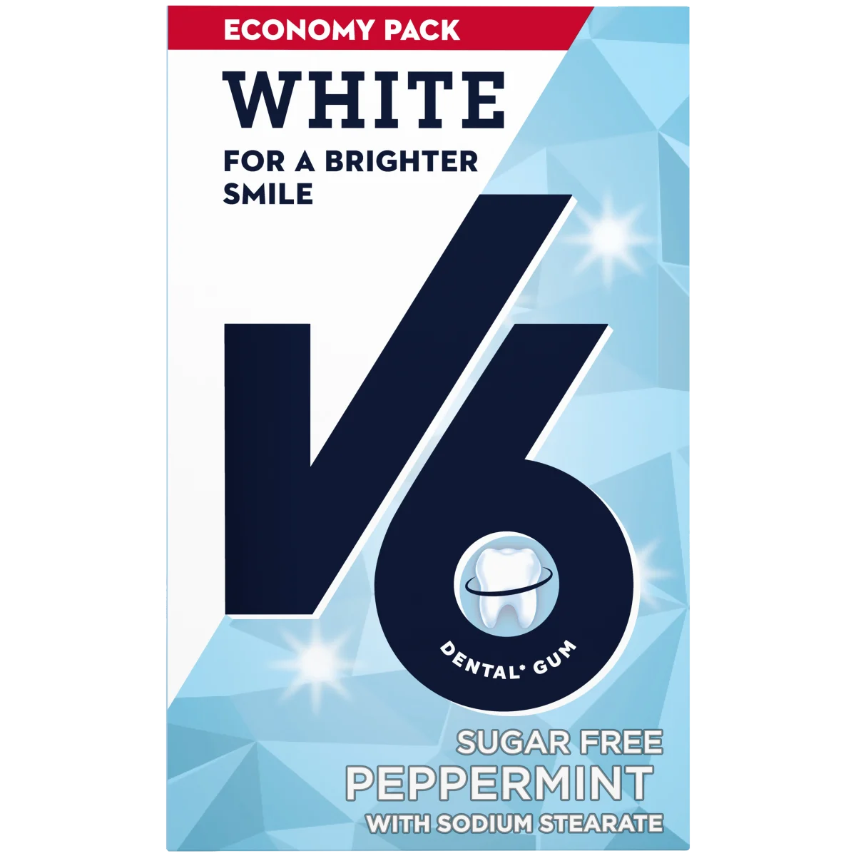 V6 White Peppermint Tuggummi 72 g