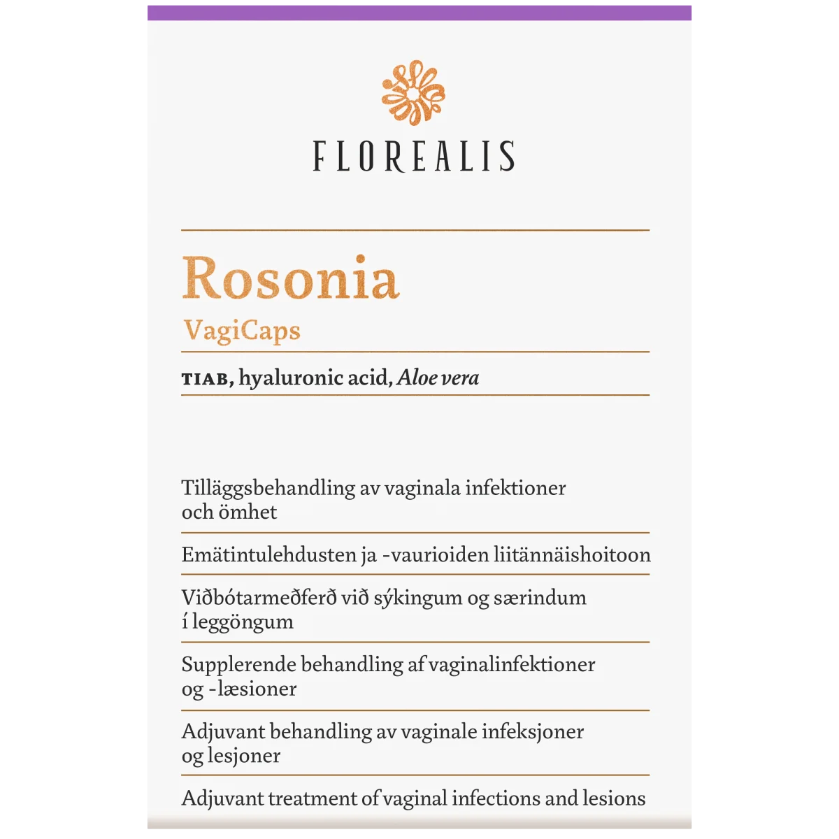 Florealis Rosonia VagiCaps Vaginala kapslar 10 st