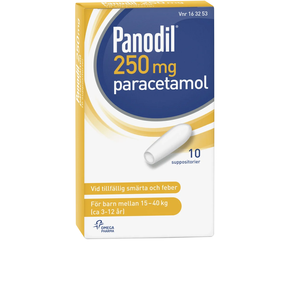 Panodil, suppositorium 250 mg 10 st