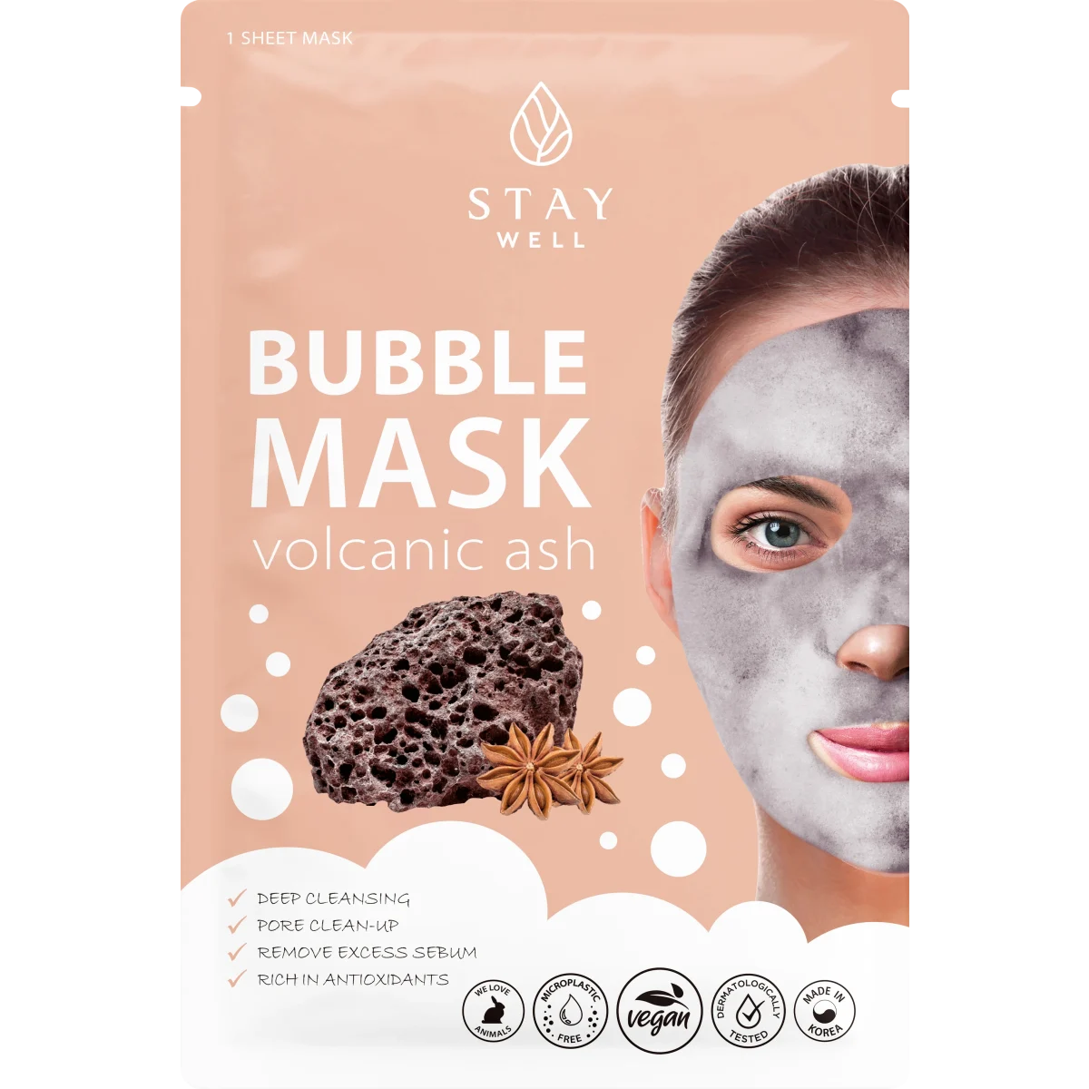 Stay Well Deep Cleansing Bubble Mask Volcanic