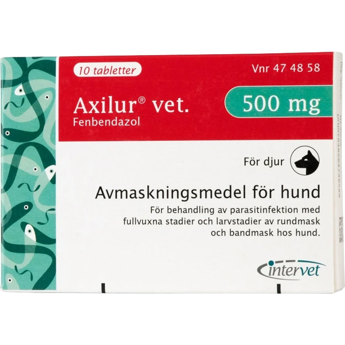 Axilur vet. tablett för hund 500 mg 10 st