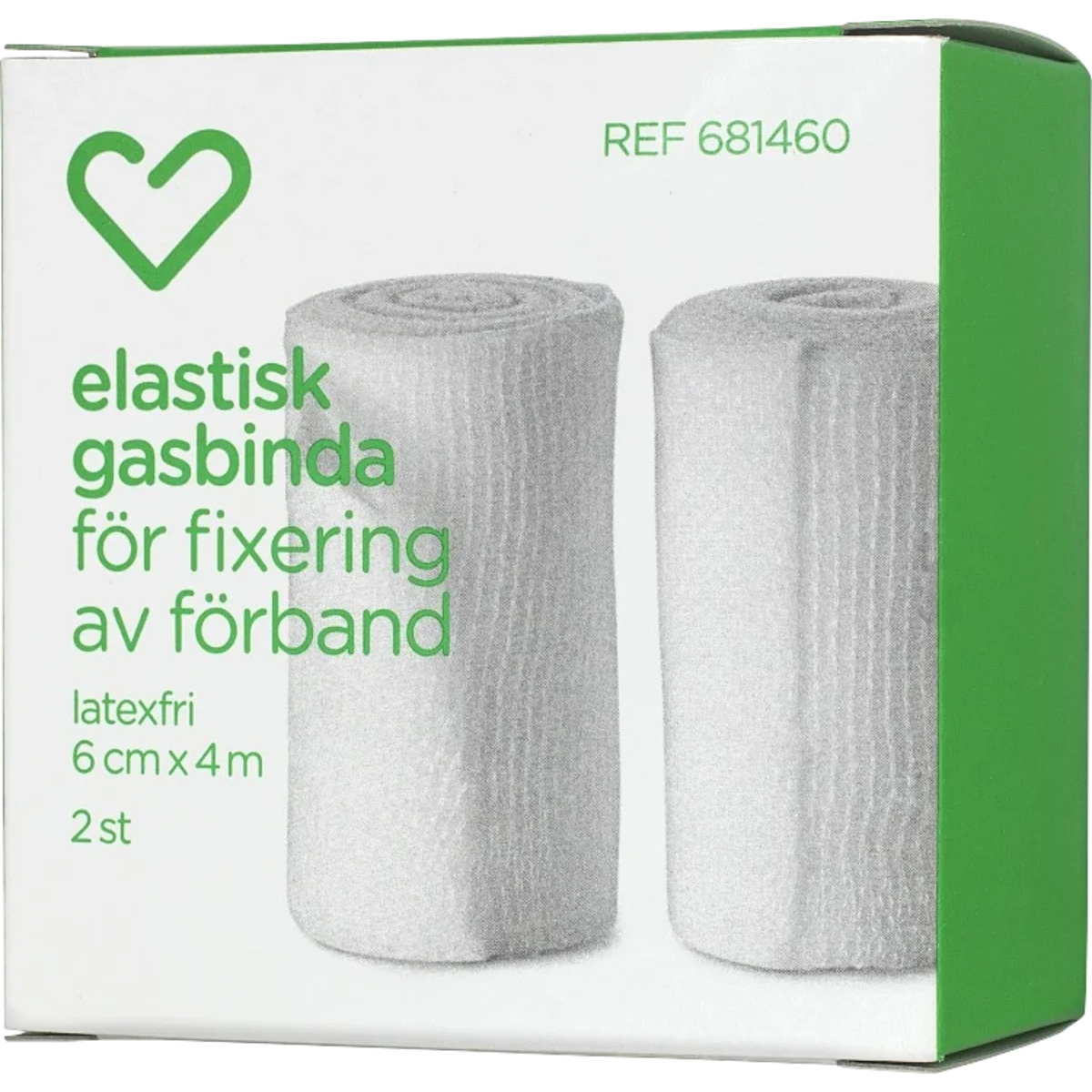 Hjärtats elastiska gasbinda 6 cm x 4 m 2 st