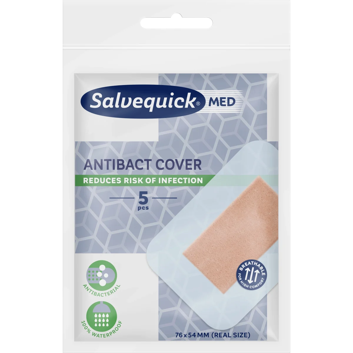 Salvequick MED Antibact Cover 5 st