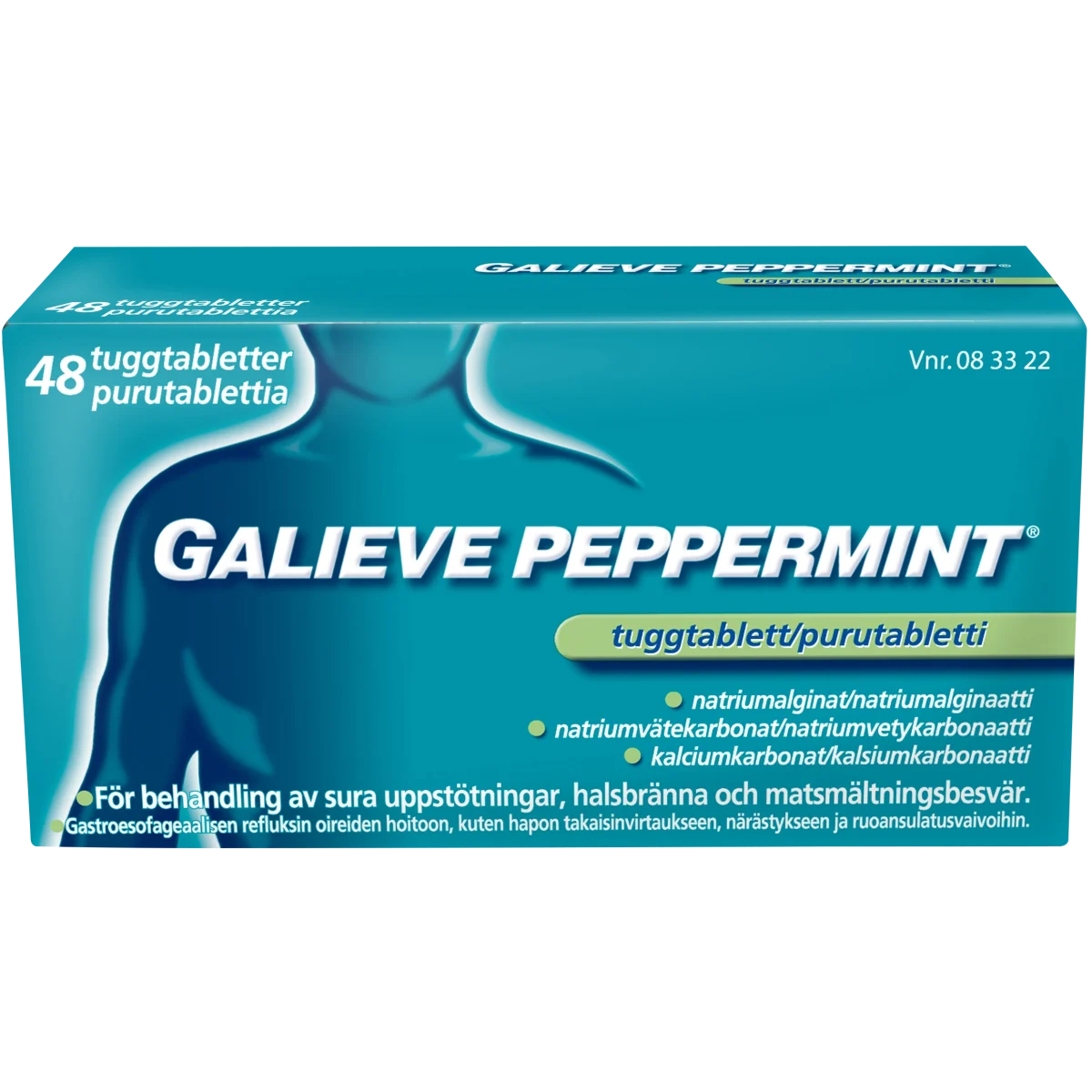 Galieve Peppermint, Tuggtablett 48 st