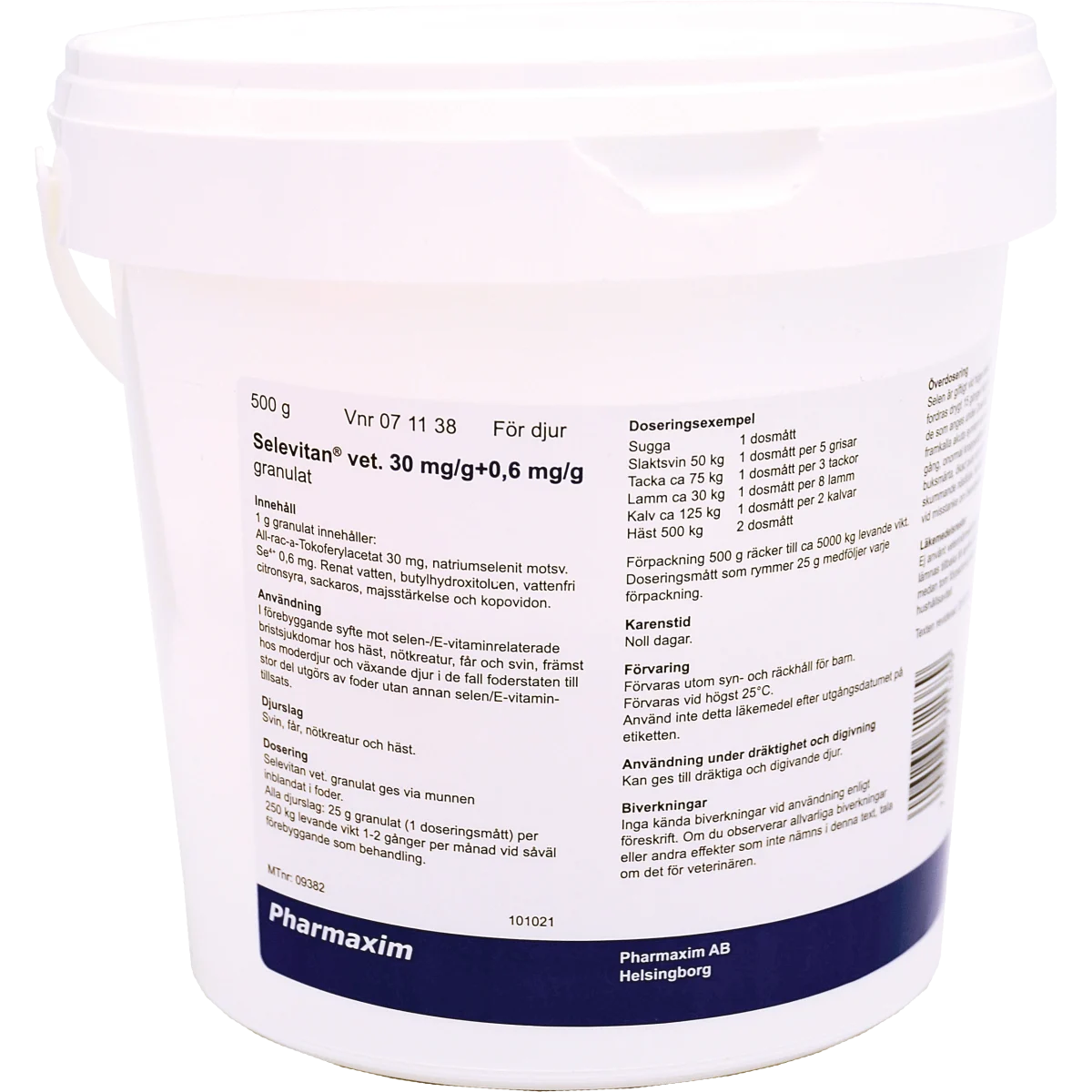 Selevitan® vet. Granulat 30mg/g+0,6mg/g Plastburk, 500g