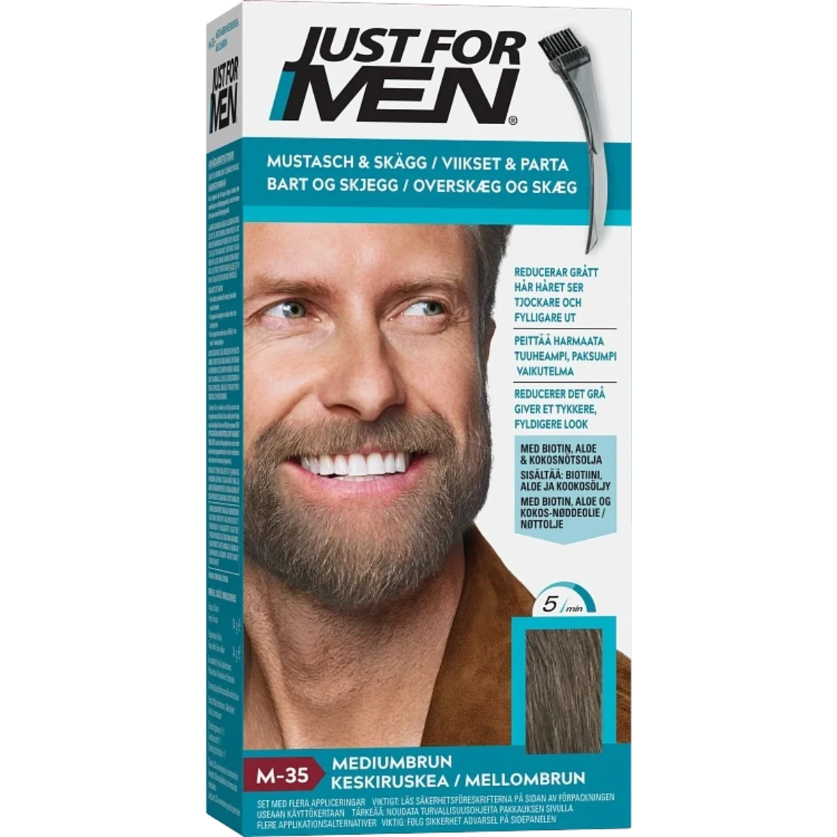 Just For Men Mustache & Beard Skäggfärg Medium