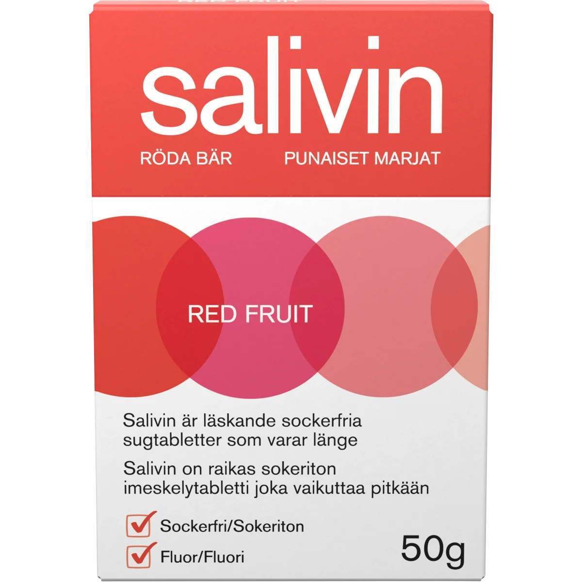 Salivin Red Fruit Sugtablett 50 g