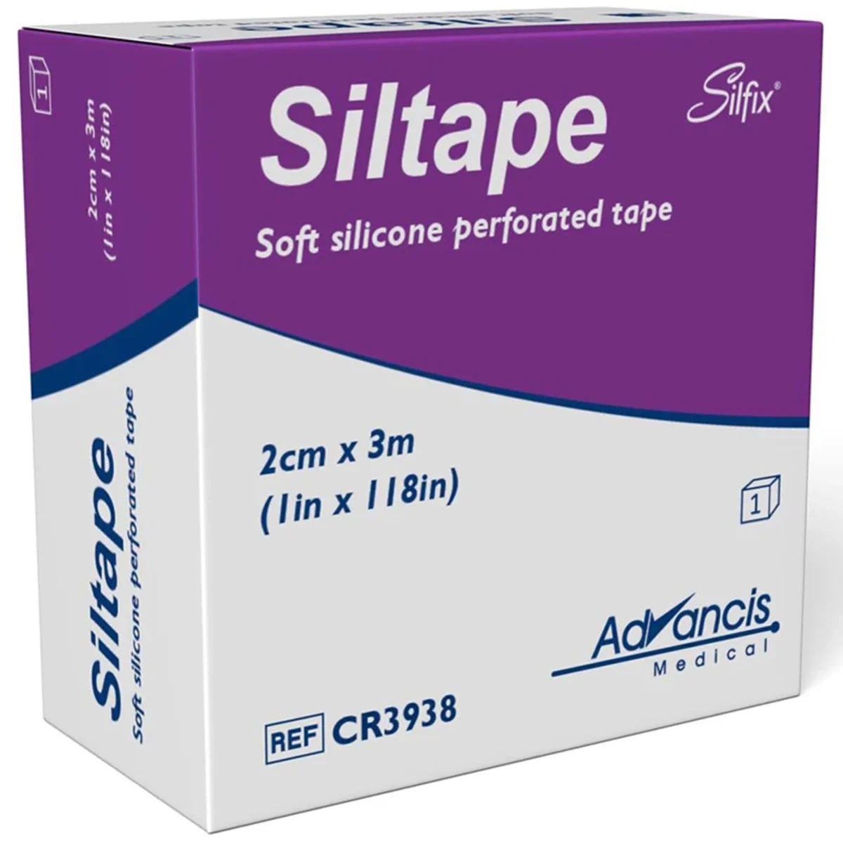 Siltape medicinsk silikontejp 2 cm x 3 m