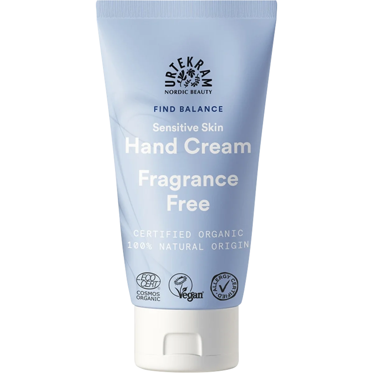 Urtekram Find Balance Fragrance Free Hand Cream 75 ml