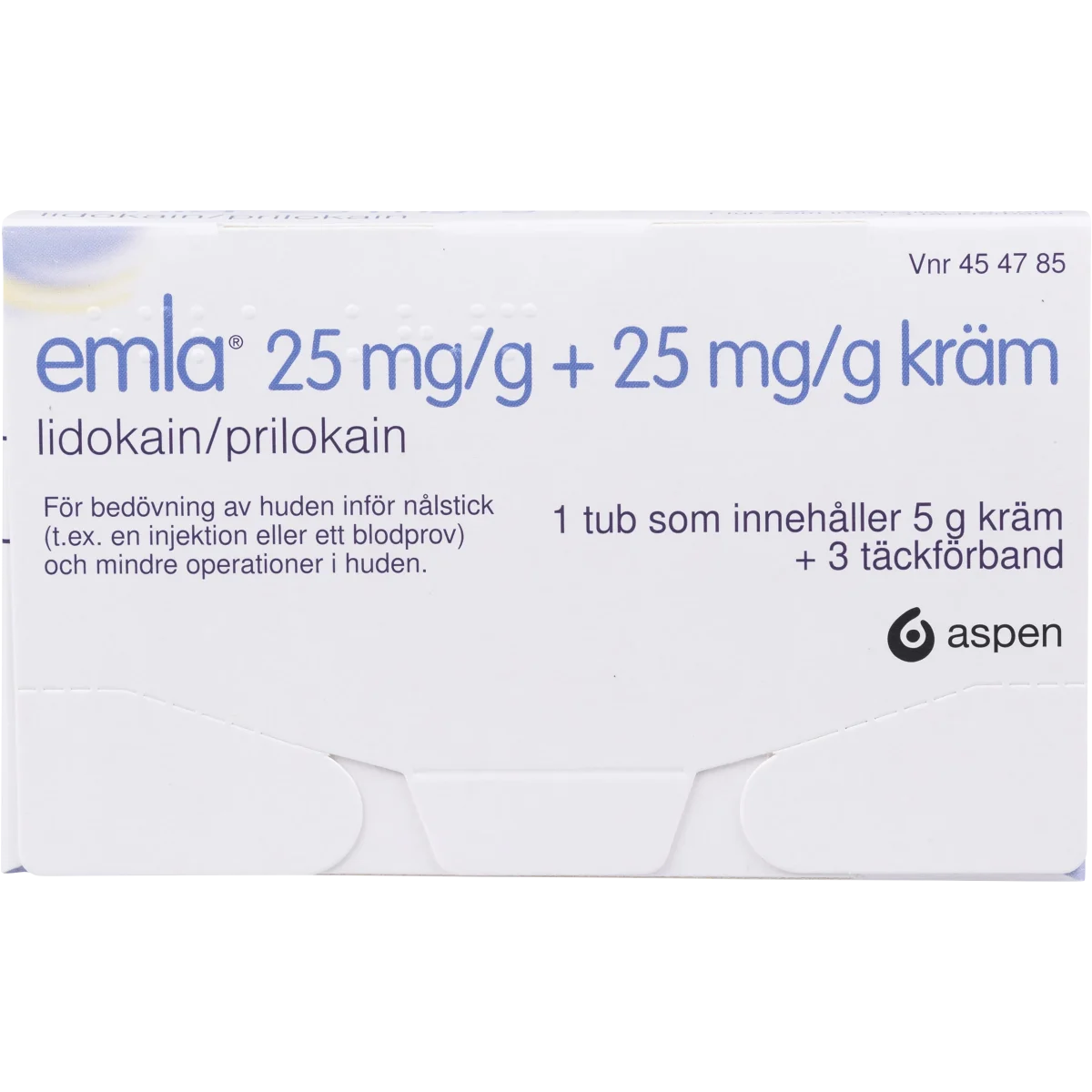 Emla Kräm 25 mg/g+25 mg/g 5 g
