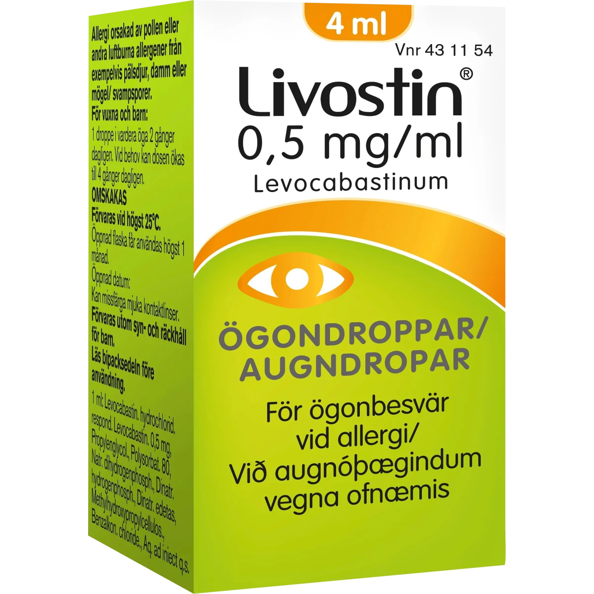 Livostin ögondroppar 0,5 mg/ml 4 ml