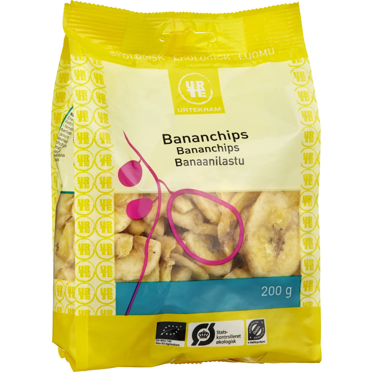 Urtekram Bananchips Eko 200 g
