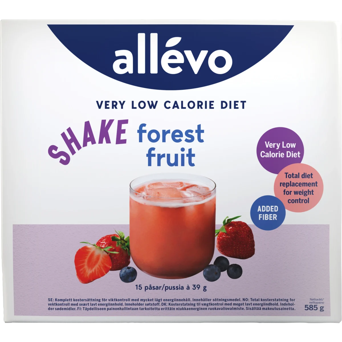 Allévo VLCD Shake Forest Fruit 15 portioner
