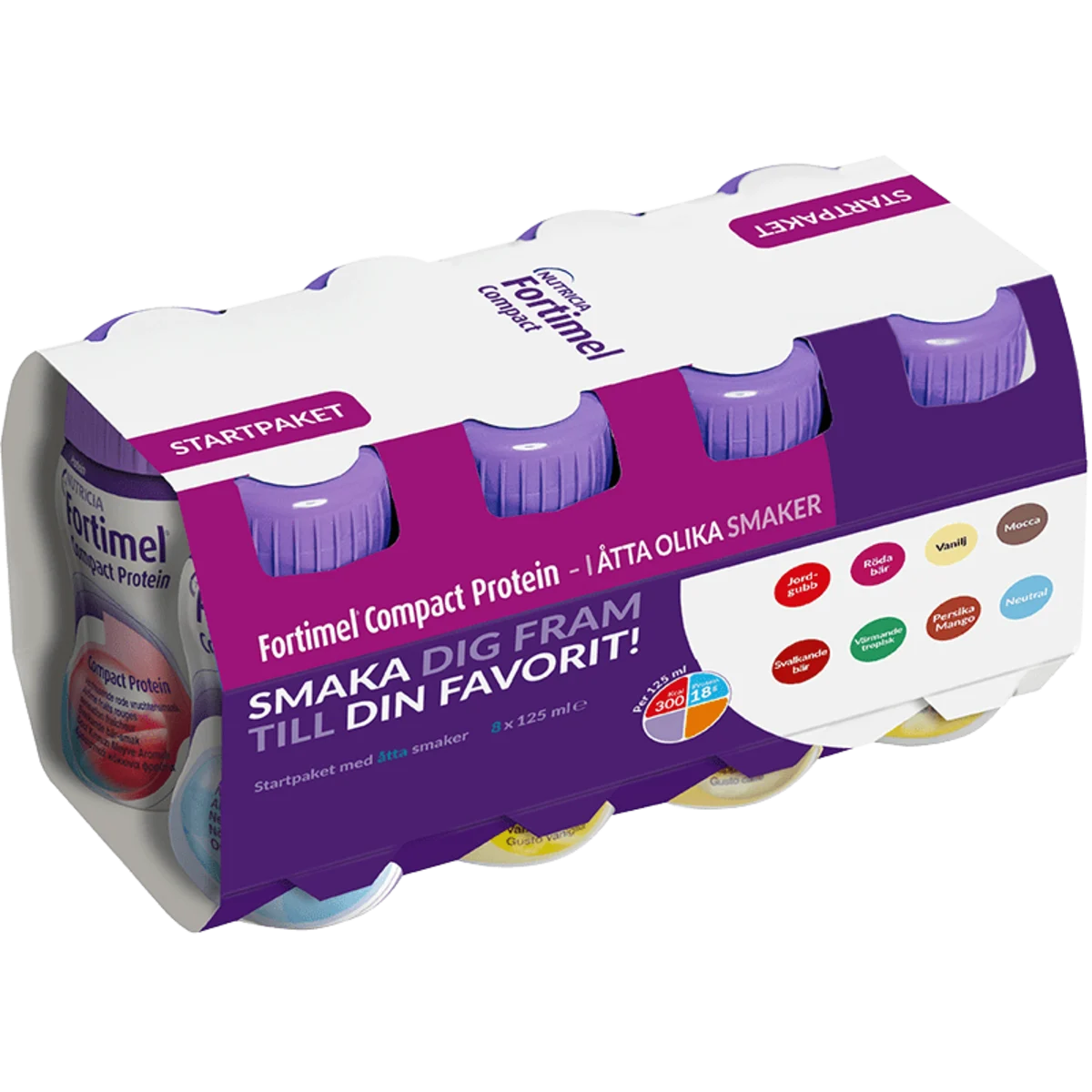Fortimel Compact Protein Startpaket Blandade Smaker 8 x 125 ml