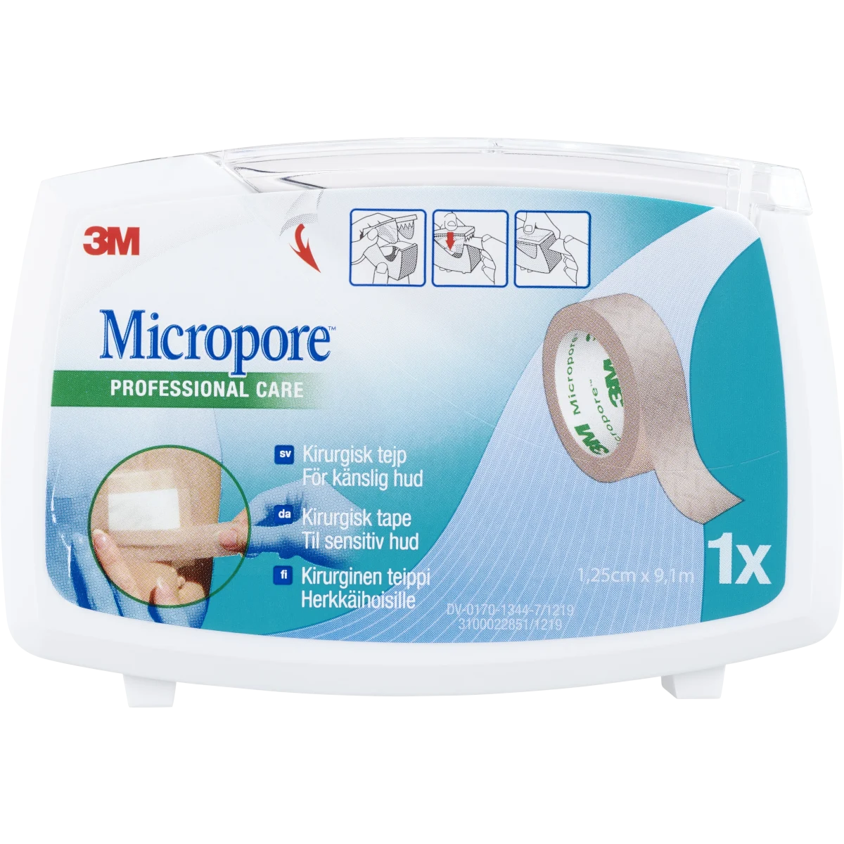 Micropore kirurgtejp brun 9,14 m x 1,25 cm 1 st
