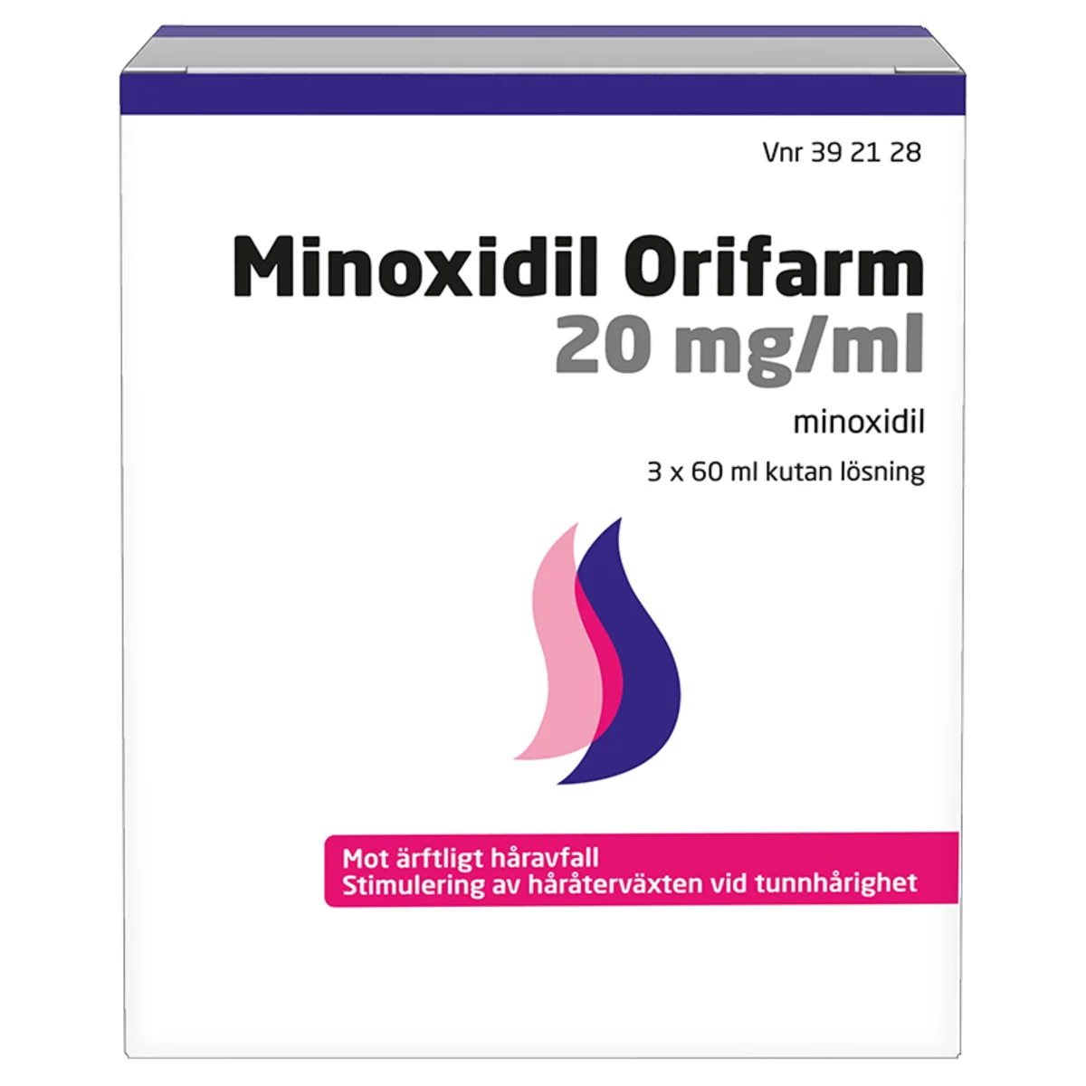 Minoxidil Orifarm kutan lösning 20 mg/ml 3x60 ml