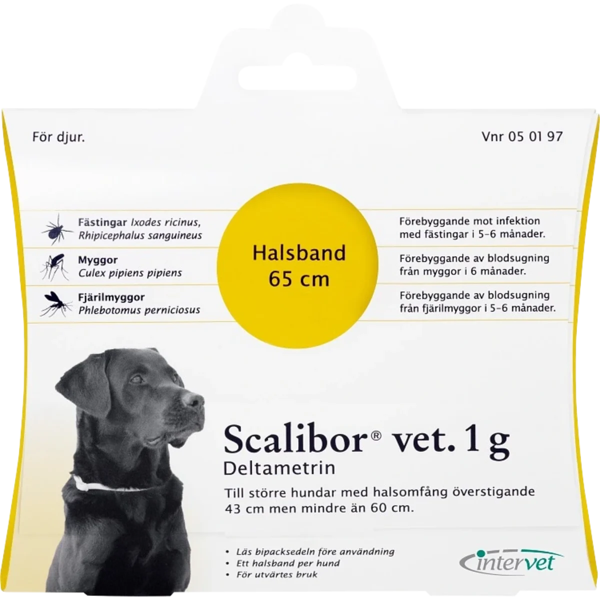 Scalibor vet. hundhalsband 1 g 60 cm