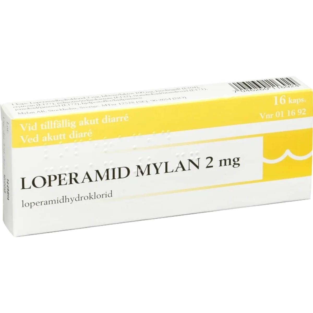 Loperamid Mylan kapsel 2 mg 16 st