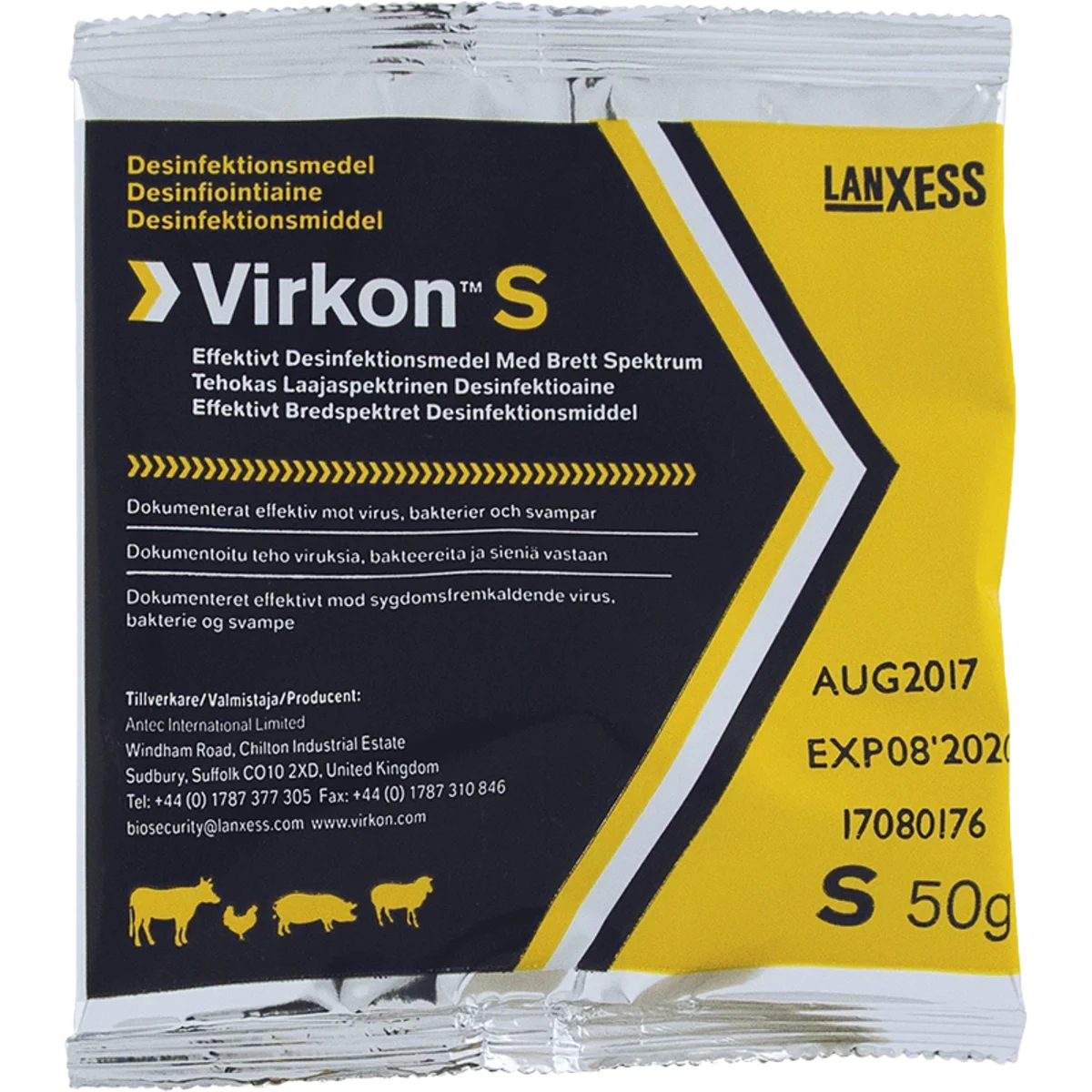 Virkon S desinfektionsmedel pulver 50 g