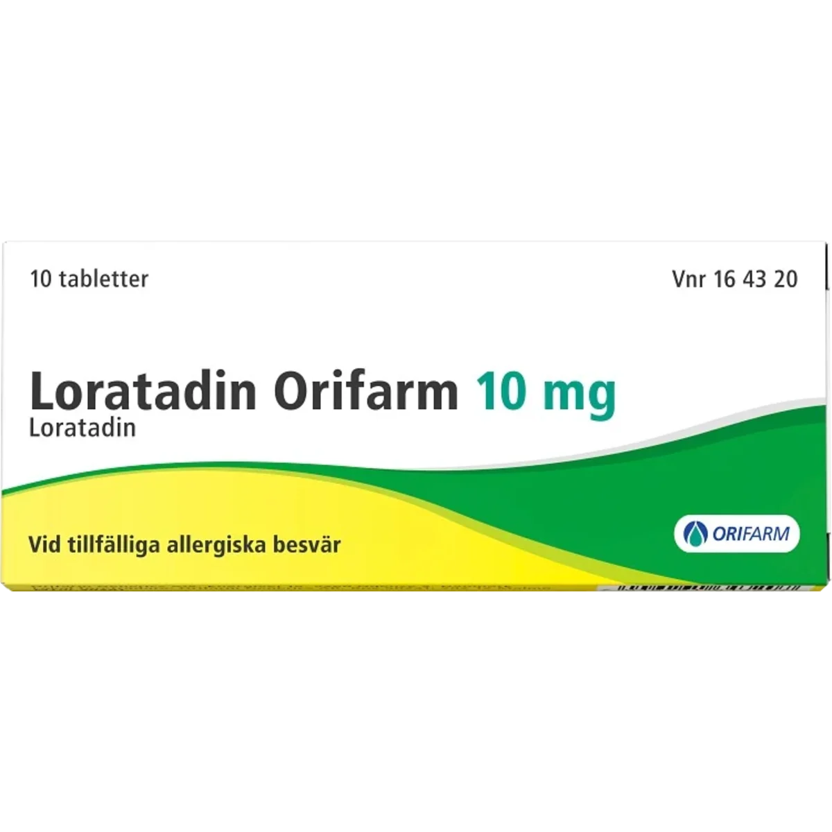 Loratadin Orifarm tablett 10 mg 10 st