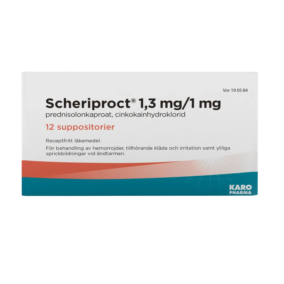 Scheriproct Suppositorium 1,3 mg/1 mg 12 st