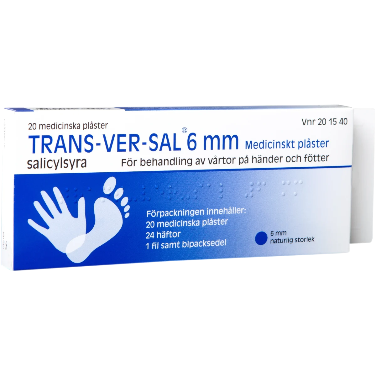 Trans-Ver-Sal 6 mm medicinskt plåster 20 st