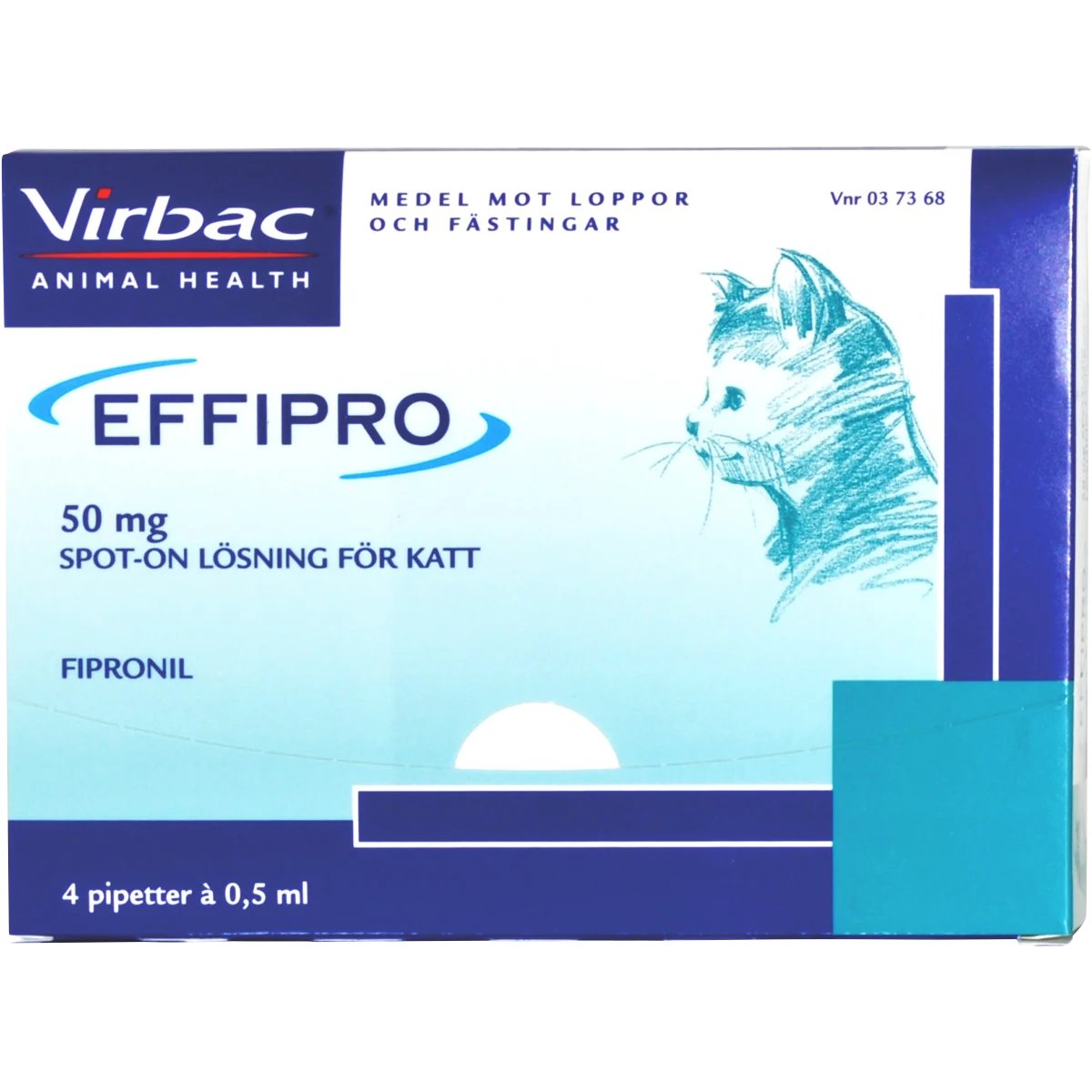 Effipro spot-on lösning för katt 50 mg 4 x 0,5 ml