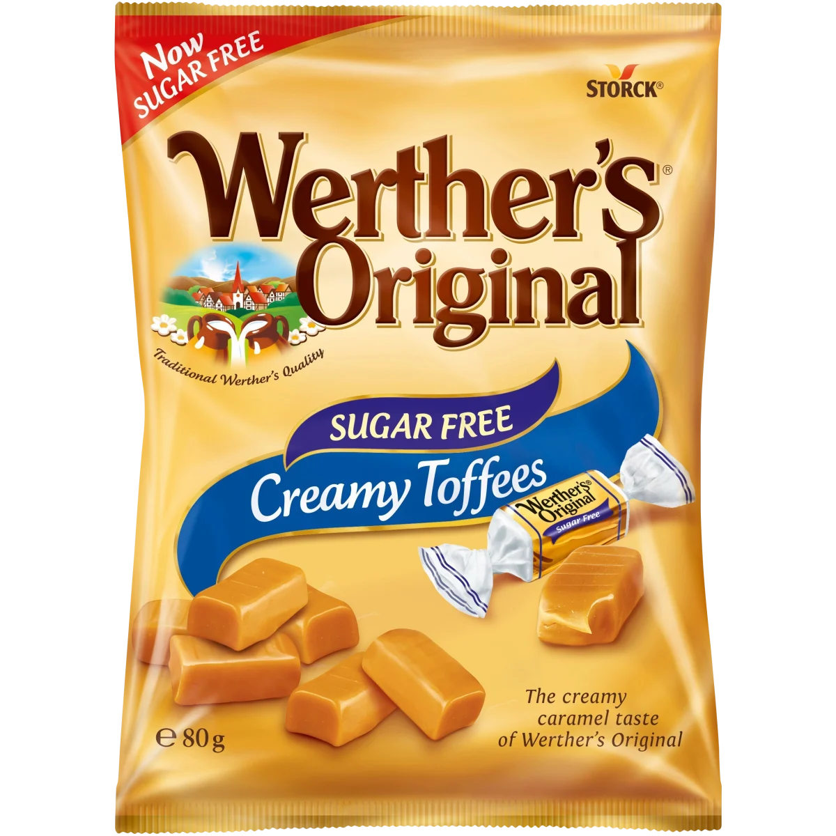 Werthers Original Creamy Toffees Sockerfri 80g