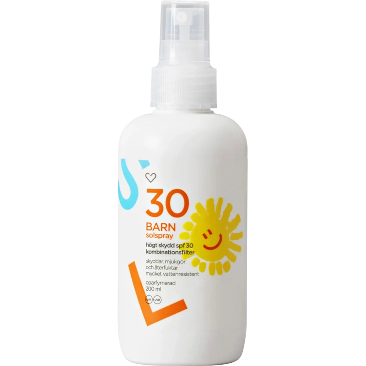 Hjärtats Solspray Barn Oparfymerad SPF 30, 200 ml