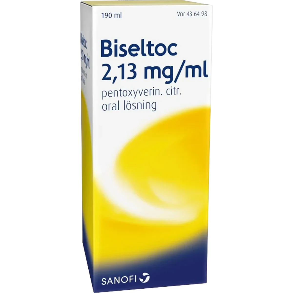 Biseltoc Oral lösning 2,13mg/ml Flaska, 190ml