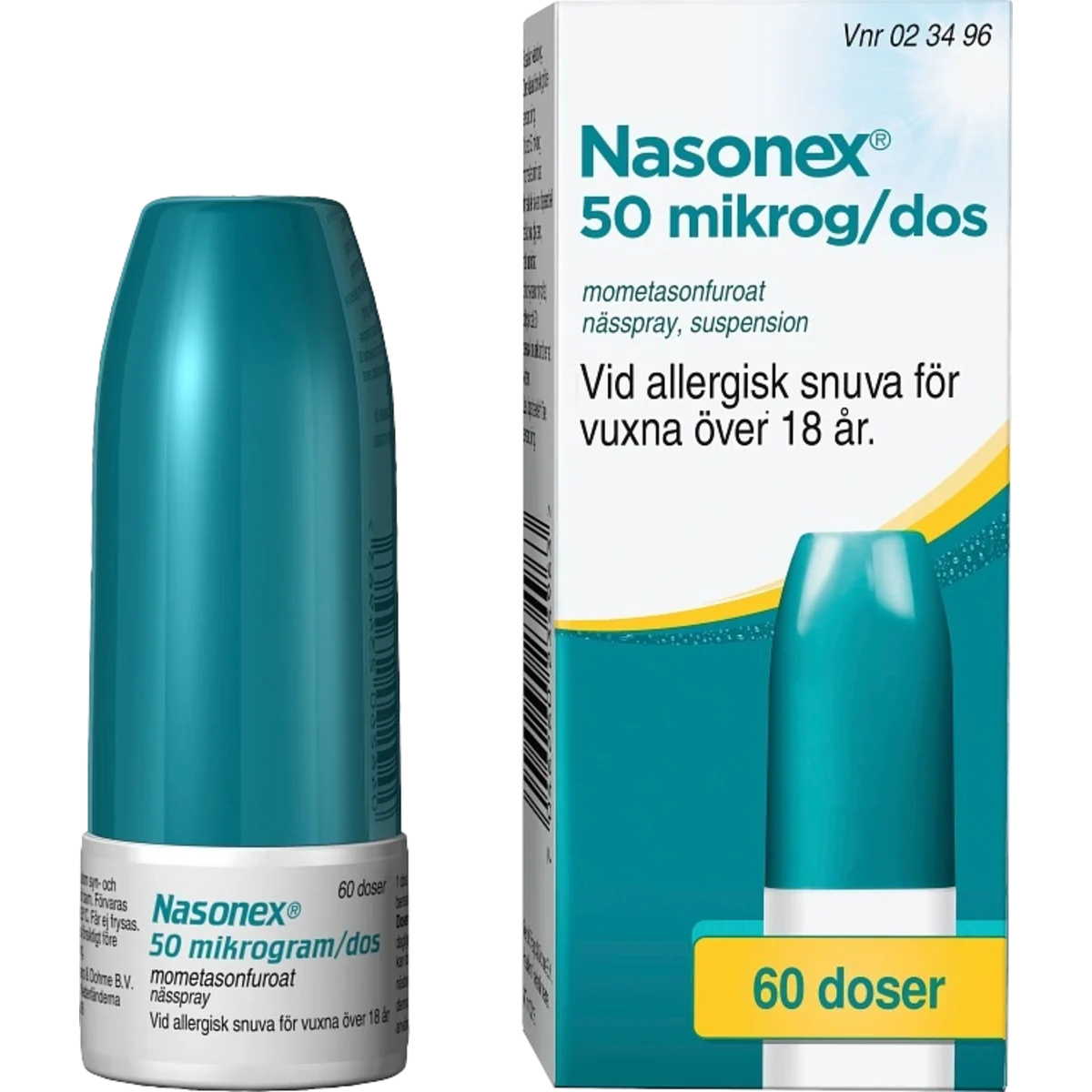 Nasonex nässpray suspension 50 µg/dos 60 doser