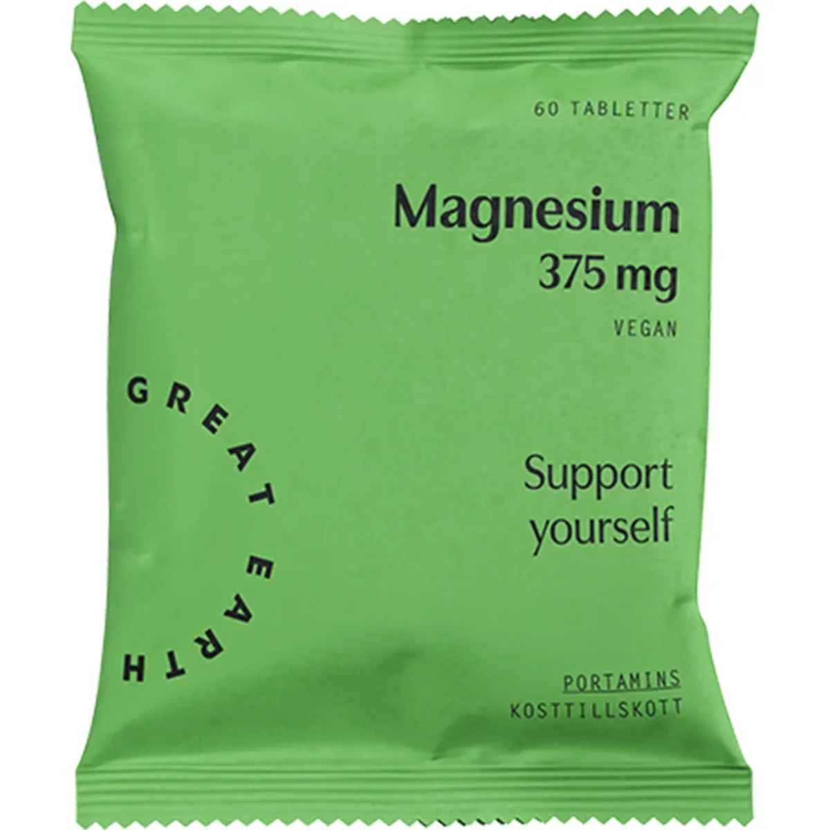 Great Earth Magnesium 375 mg refill 60 tabletter