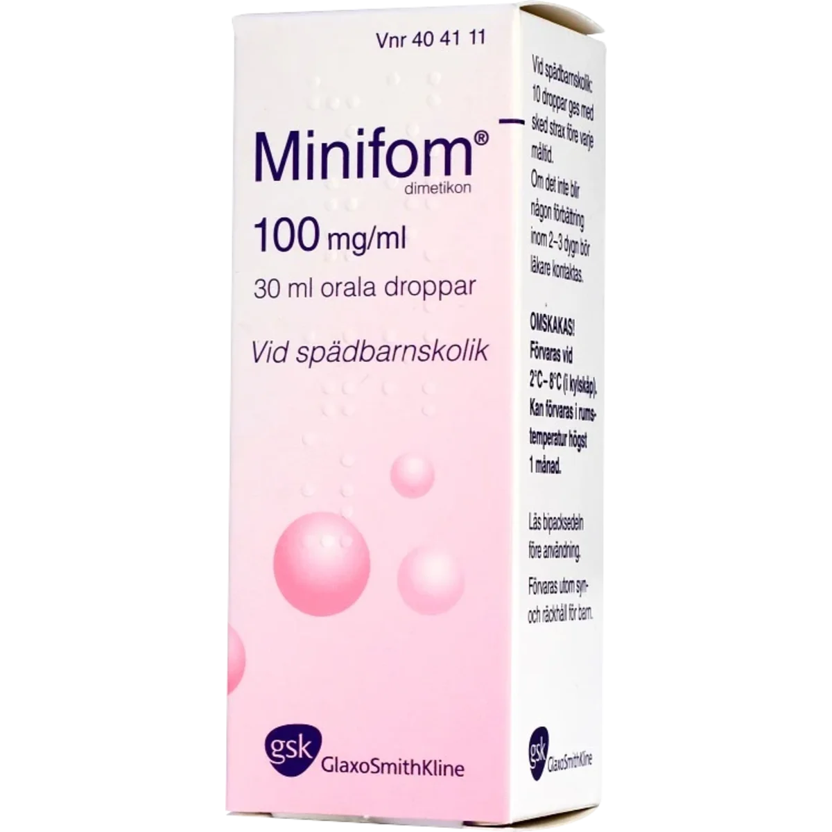 Minifom orala droppar 100 mg/ml 30 ml