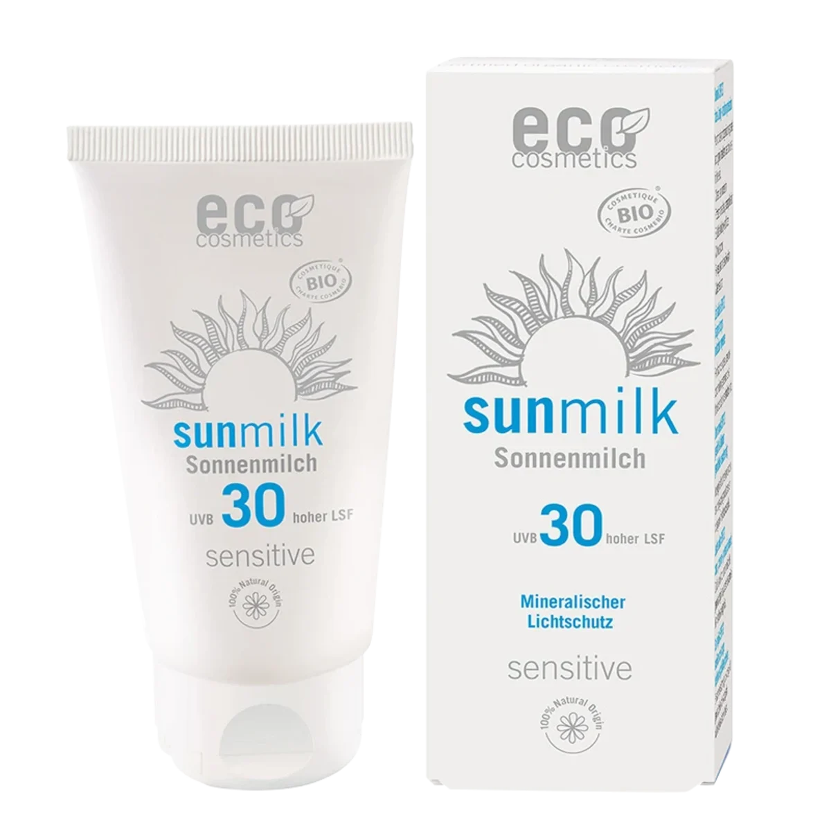 Eco Cosmetics Sun Milk Sensitive SPF 30, 75 ml