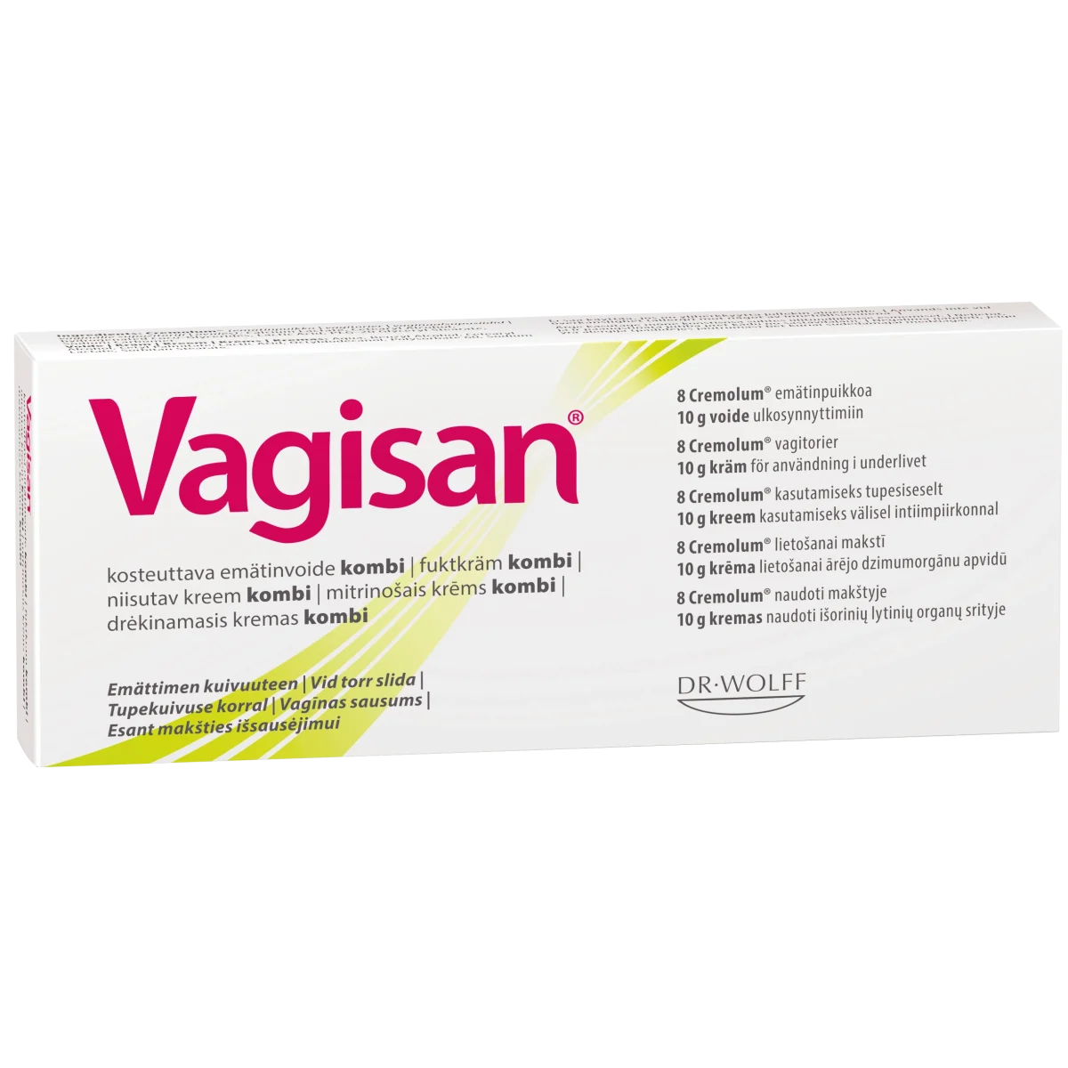Vagisan Kombi Fuktkräm 10 g + Cremolum 8 st