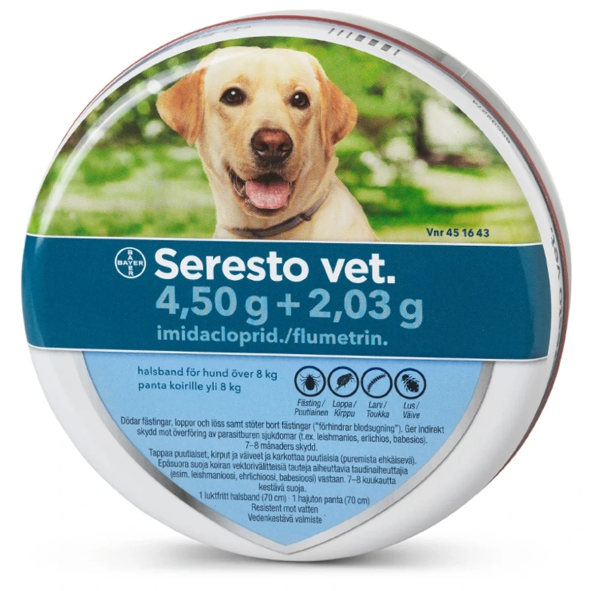 Seresto vet. halsband för hund över 8 kg