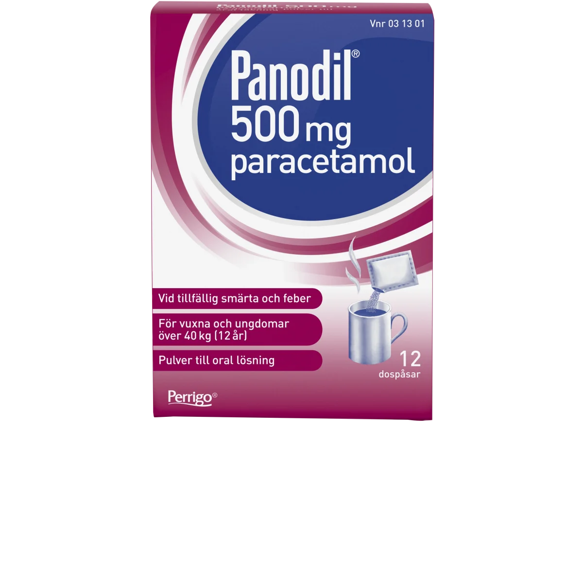 Panodil pulver till oral lösning i dospåse 500 mg 12 st