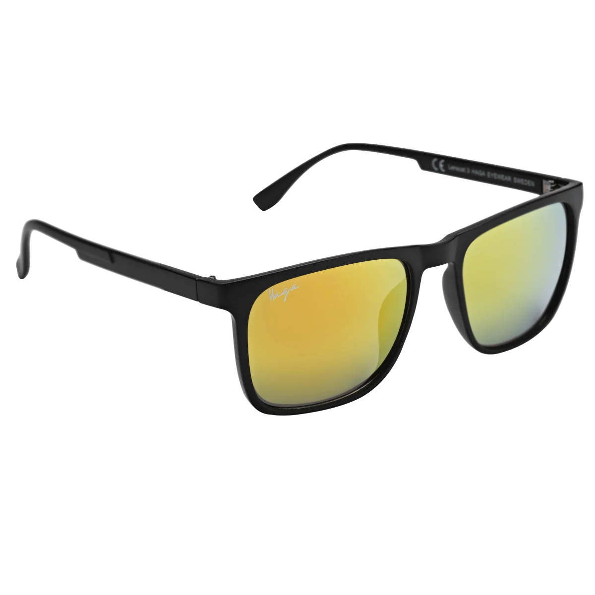 Haga Eyewear Solglas Sydney Matt Black-Red Mirror Lens