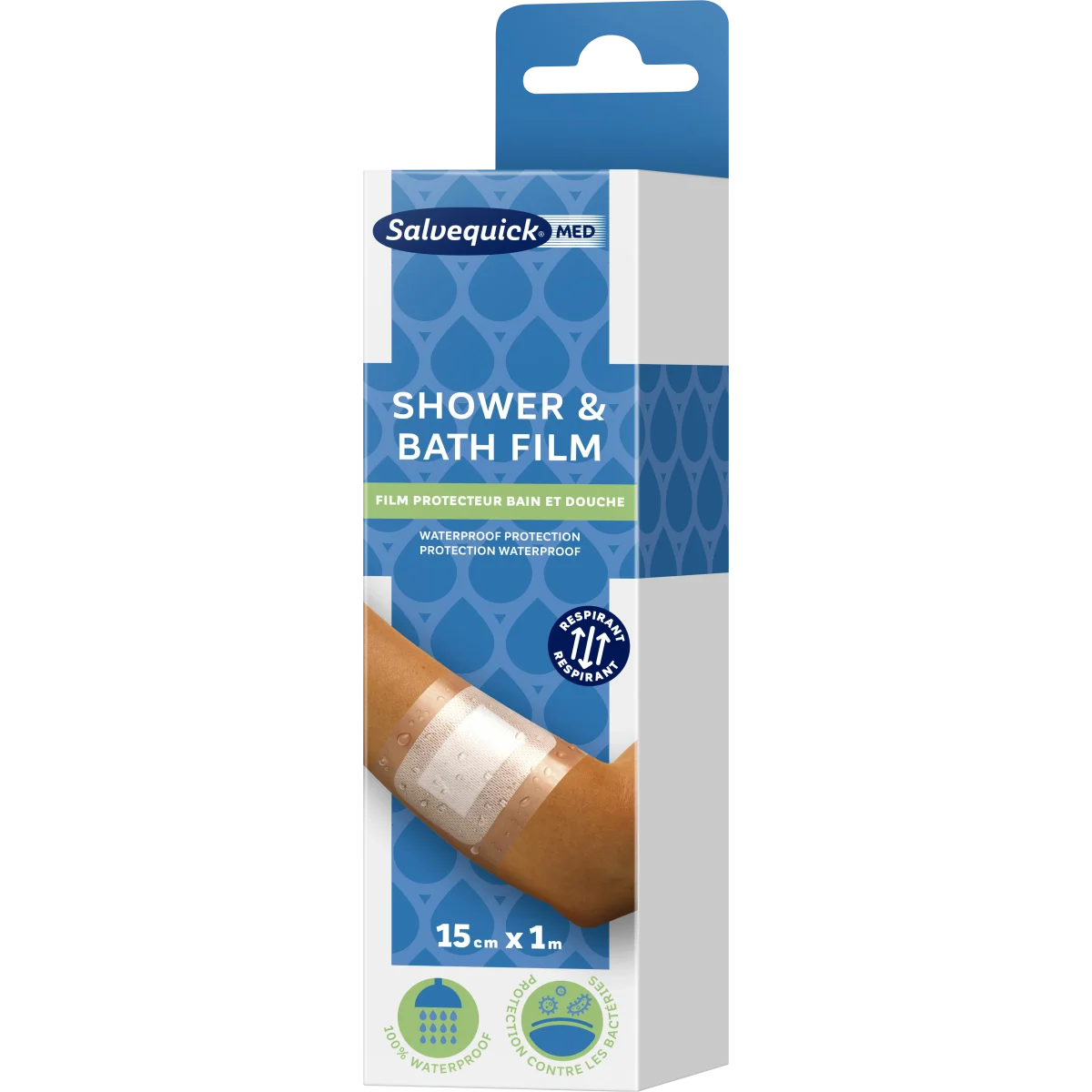 Salvequick MED Shower & Bath Film 15 cm x 1 m