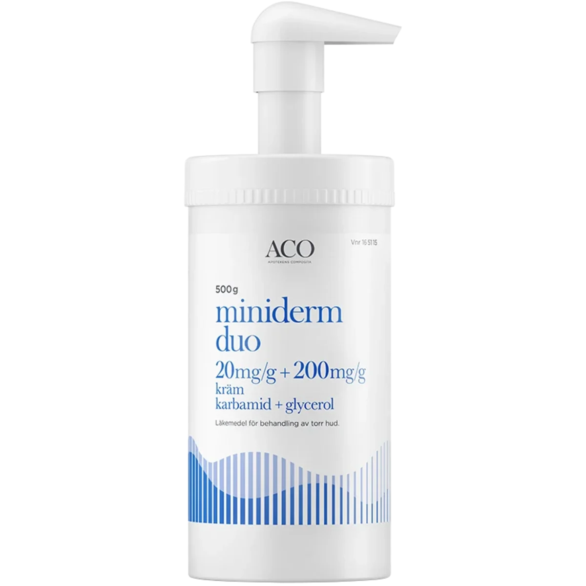 Miniderm Duo Kräm 20mg/g+200mg/g Burk med pump, 500g