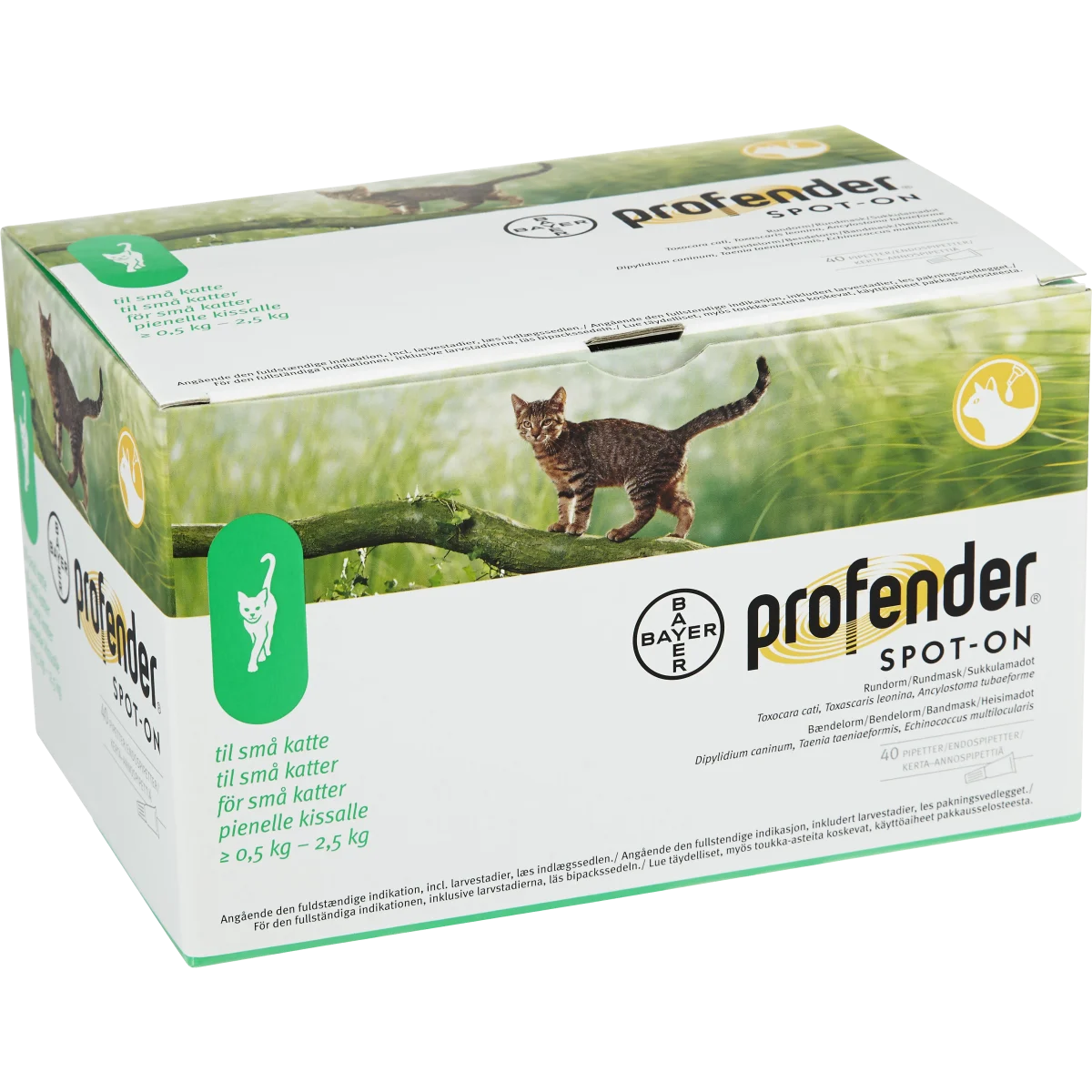 Profender Spot-on, lösning 30mg/7,5mg Pipetter i blisterförpackning, 40st (40x0,35ml)