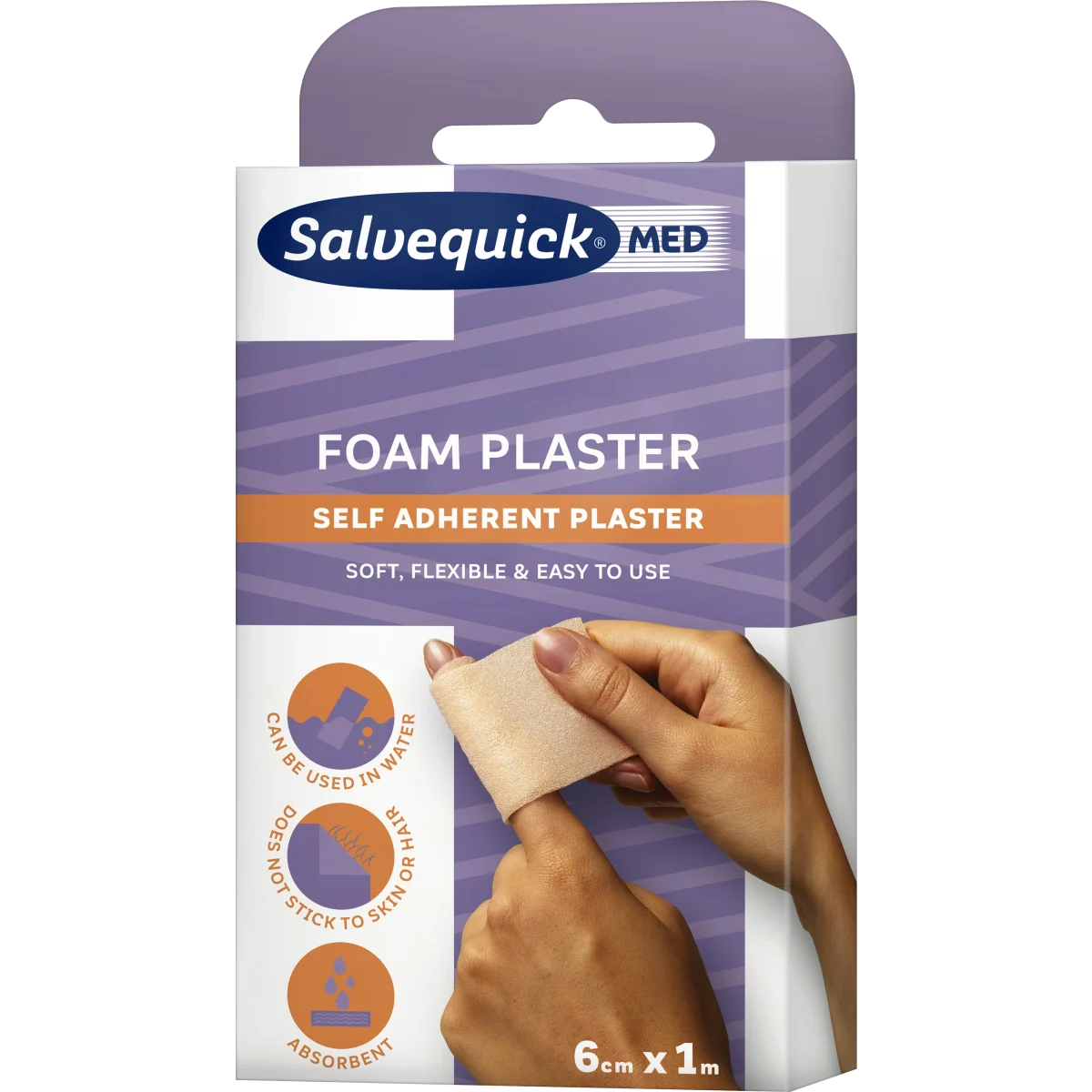 Salvequick MED Foam Plaster 6 cm x 100 cm