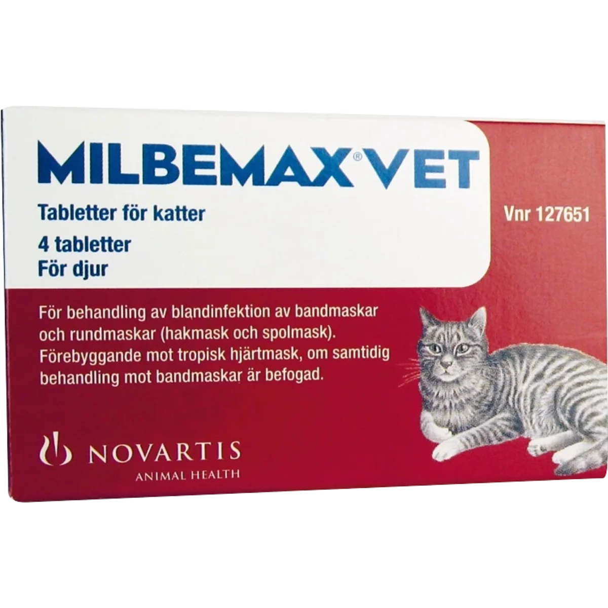 Milbemax vet. för katter tablett 4 st